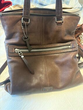Fossil Brown Leather messenger bag